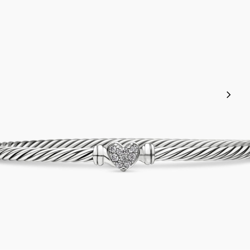 David Yurman Classic Cable Heart Bracelet - Picture 3 of 12